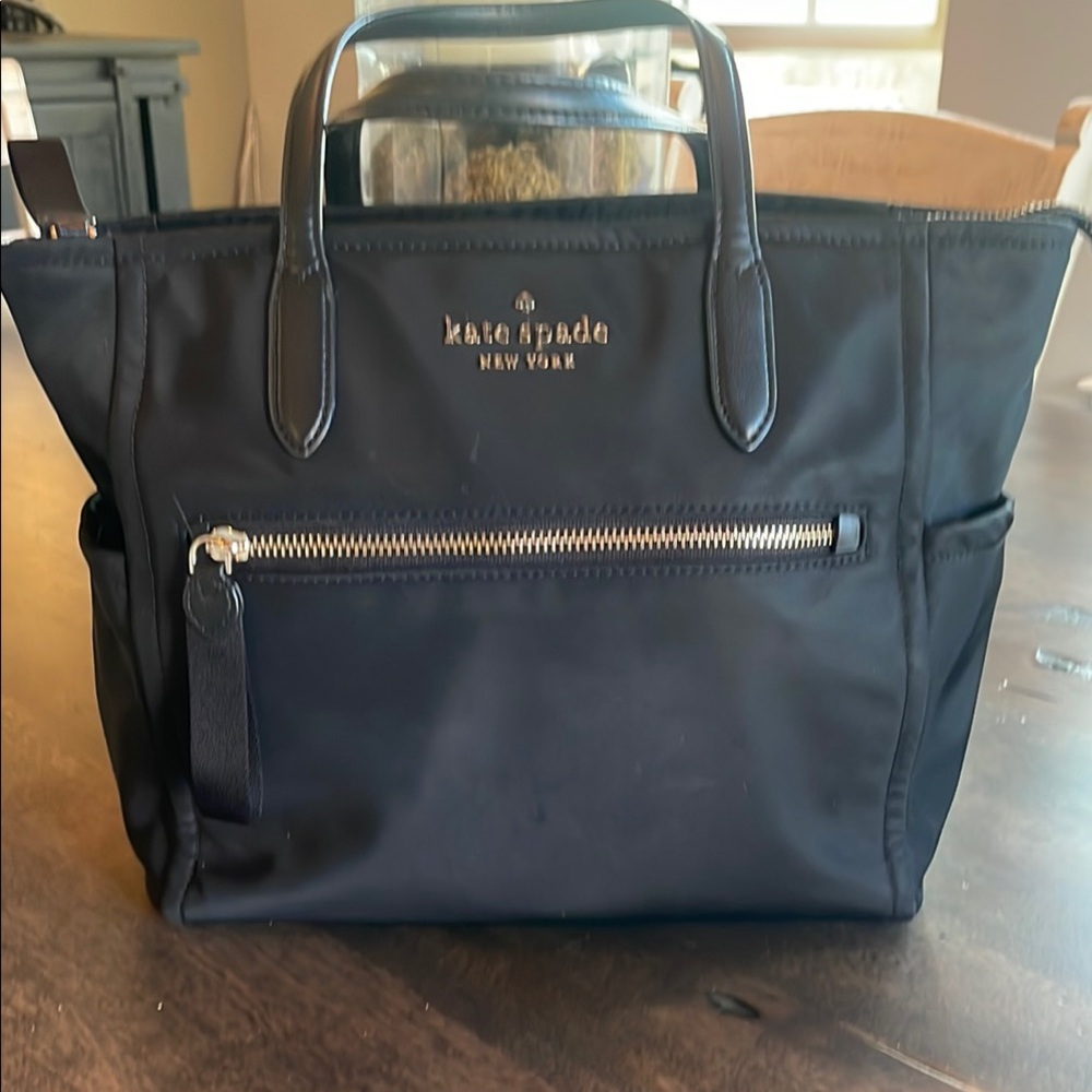 Kate Spade Black Laptop Bag with Structured Design